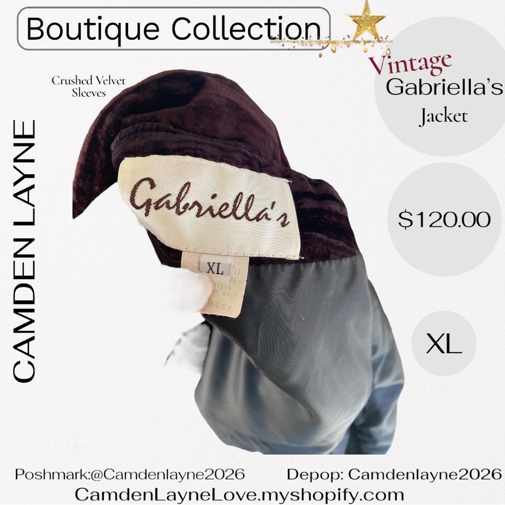 Vintage Gabriella’s Tapestry Art Needlepoint Jacket, Crushed Velvet Sleeves - Picture 13 of 13
